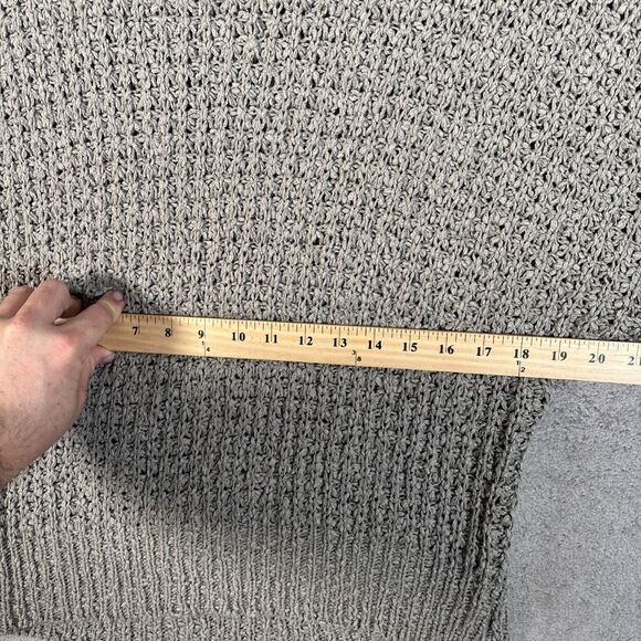 Altar’d State Chunky Open Knit V Neck Sweater Women’s Size M Grey Lagenlook - Picture 6 of 10